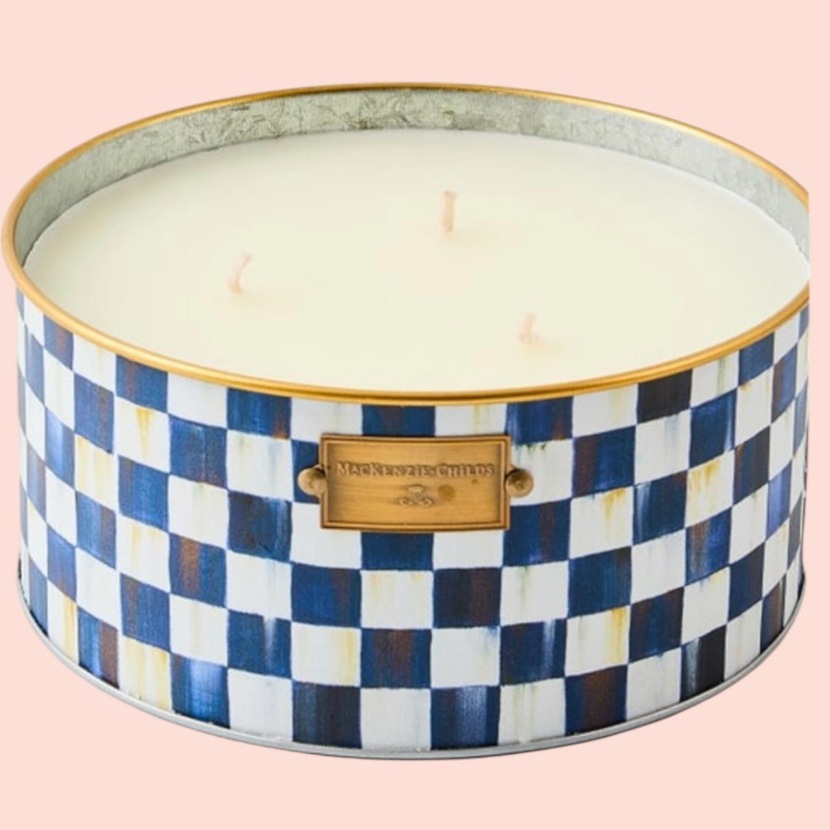 Royal Check Large Citronella Candle