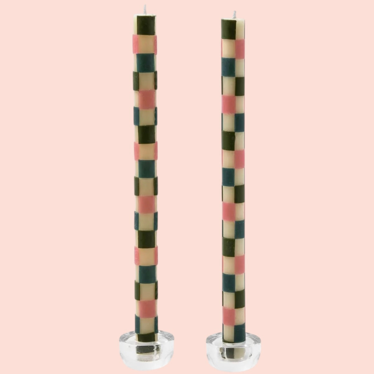 MacKenzie-Childs
Pastel Check Dinner Candles, Set of 2
