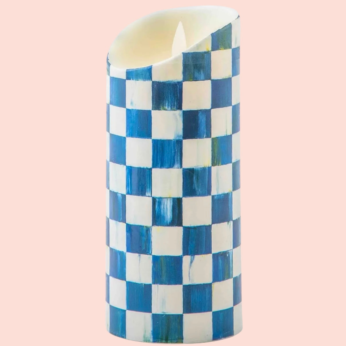MacKenzie-Childs
Royal Check Flickering Pillar Candle, 7